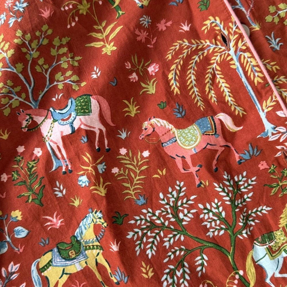 Anthropologie Printfresh Copper Show Pony Pajama Top - Picture 6 of 7